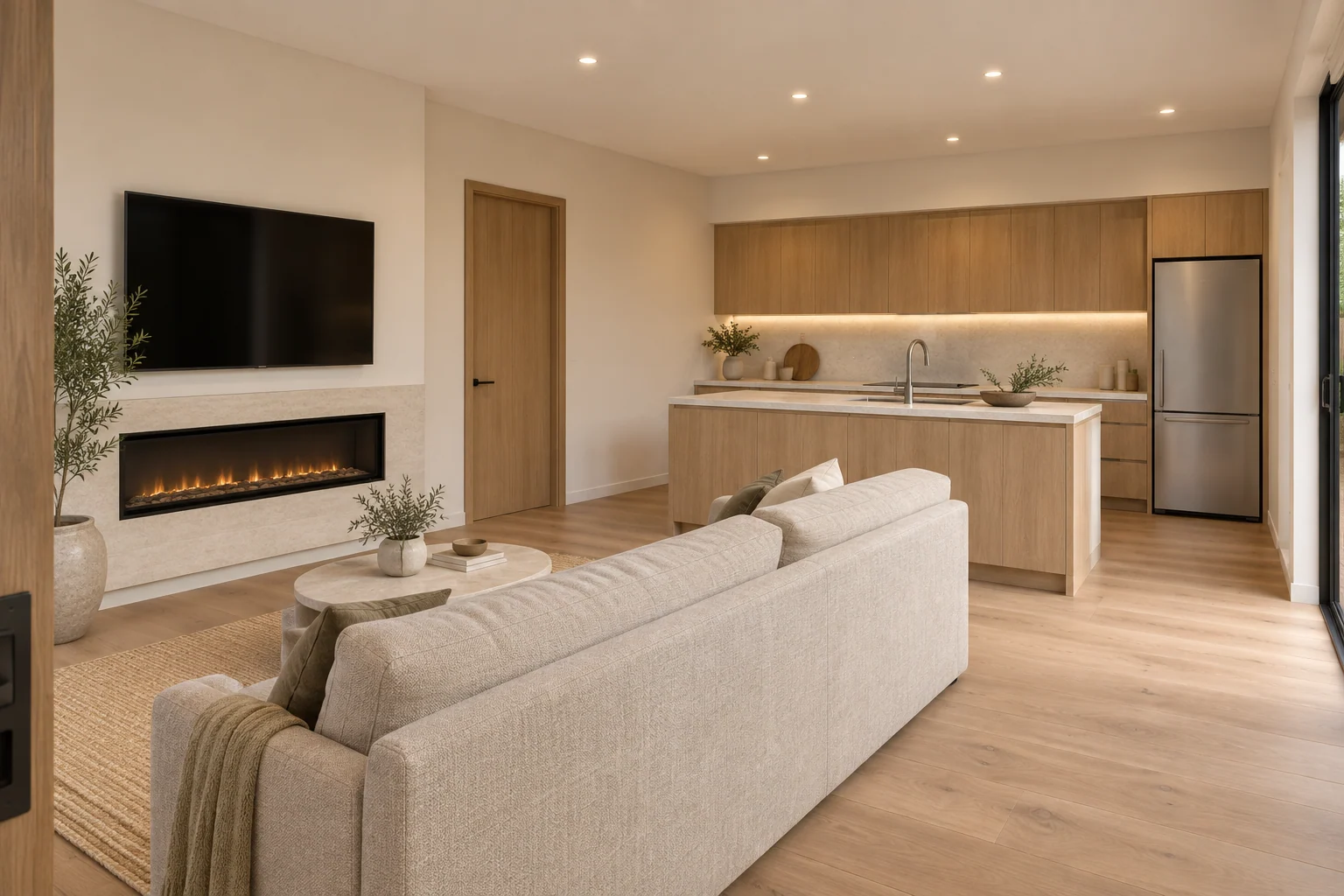 The open living room