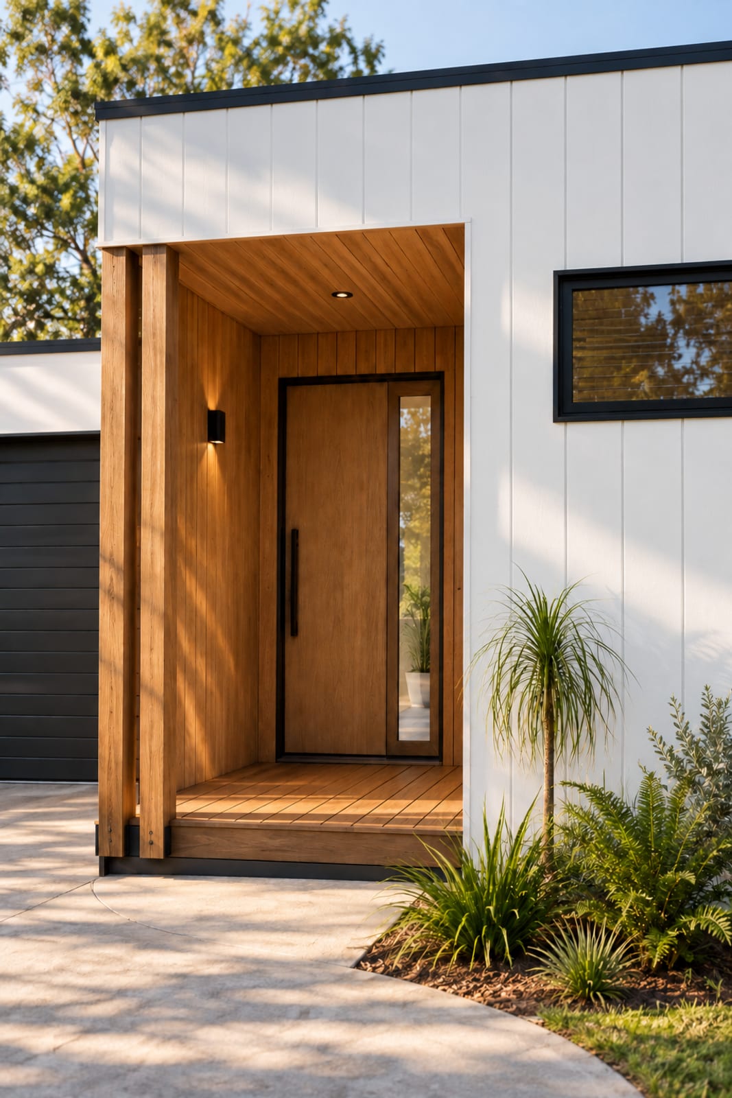The corner portico — Vertical board