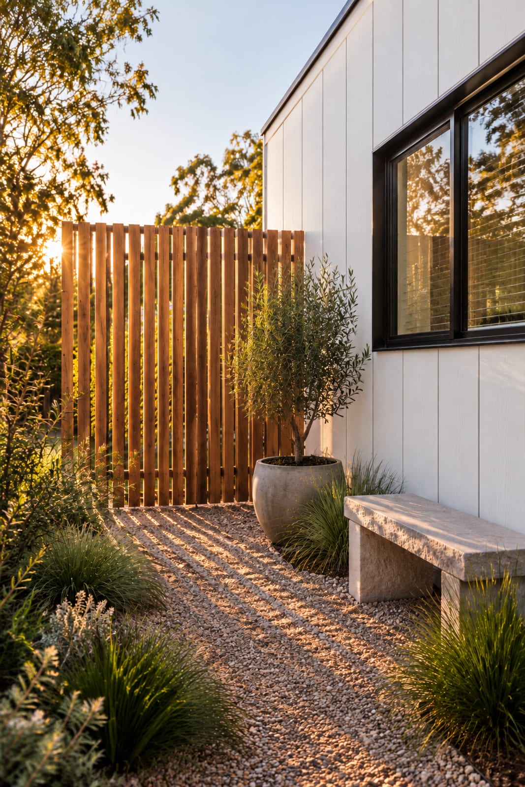 The master courtyard behind its screen — Vertical board