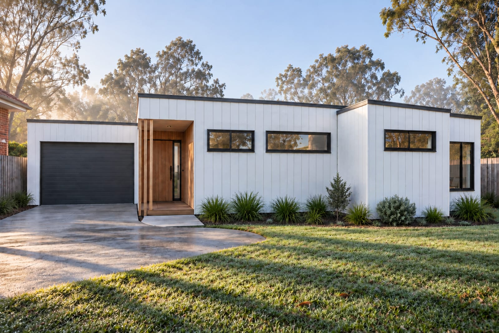 Front in morning light — Vertical board