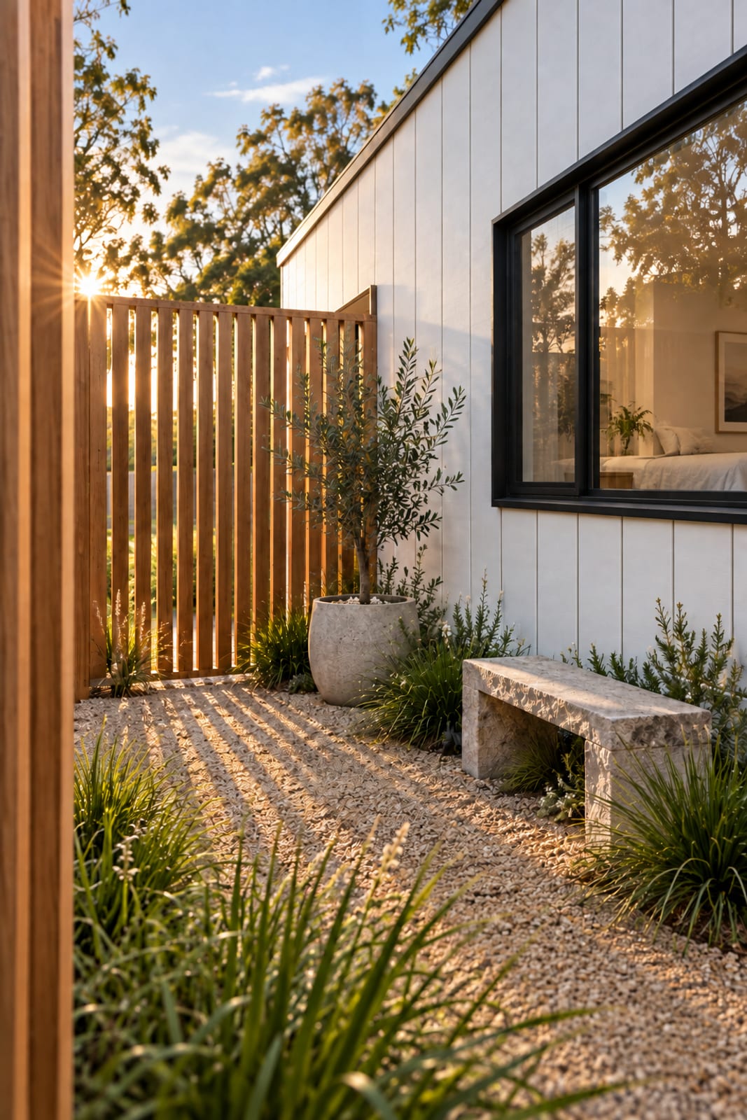 The master courtyard behind its screen — Vertical board
