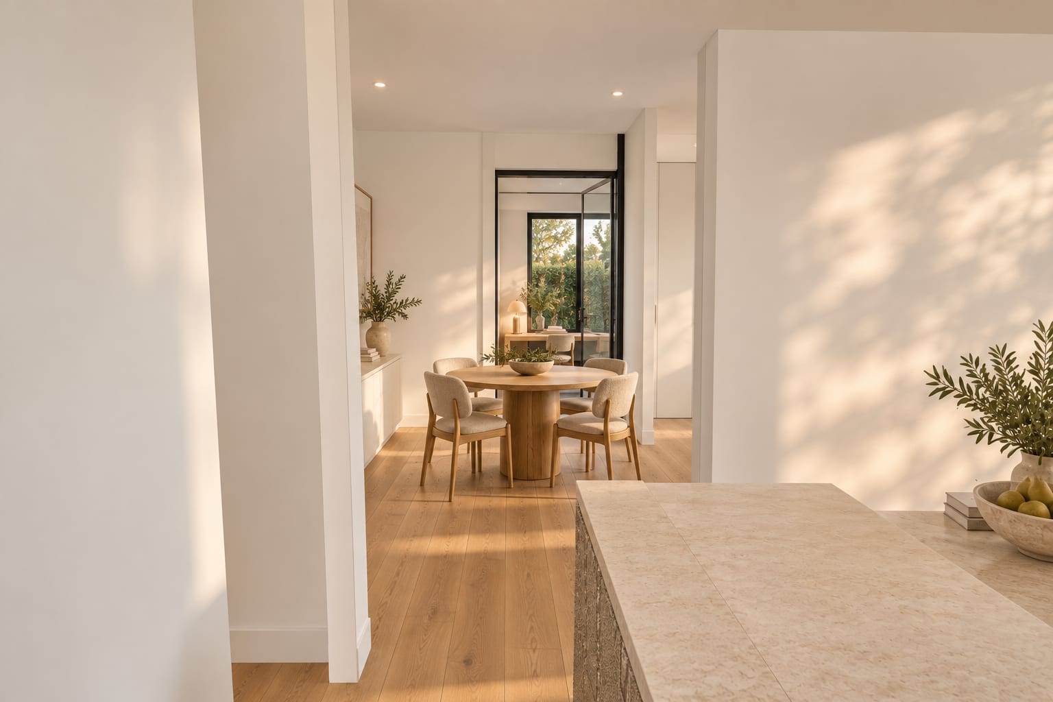 Dining beside the kitchen.