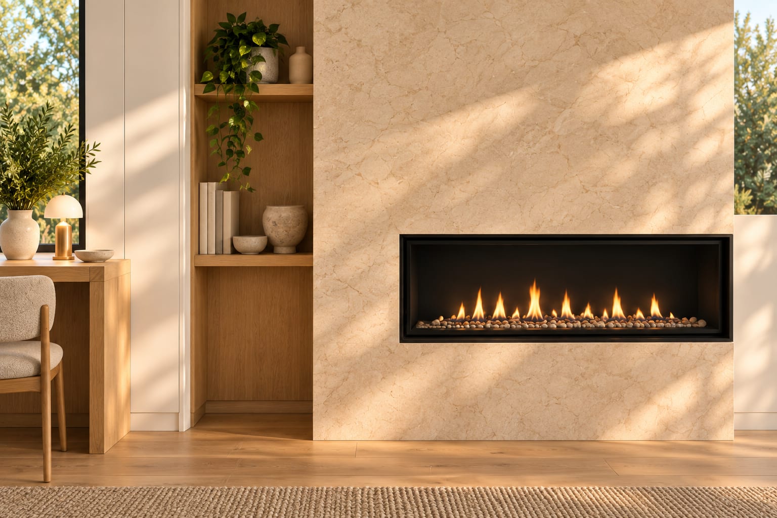 Stone and flame.