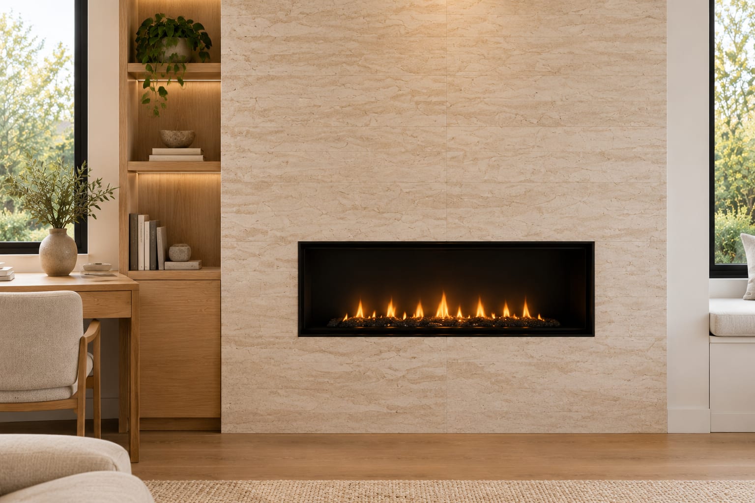 Stone and flame.